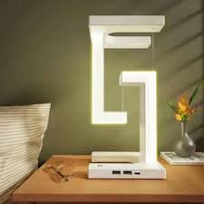 LuminaTech AG-LED01 Desk Lamp Anti-Gravity LED with Wireless Charger – Black