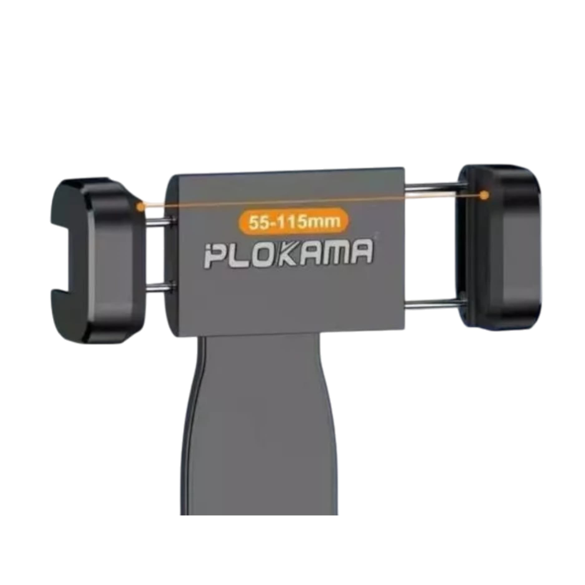Plokama CL-20 Universal Phone Tripod Mount – Adjustable 55‑155mm Clamp, Anti‑Slip Silicone, 1/4″ Screw