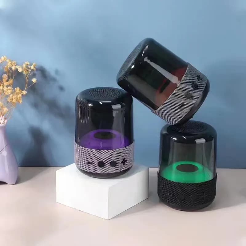New Z5 Mini Bluetooth Speaker Waterproof Subwoofer LED Light Black