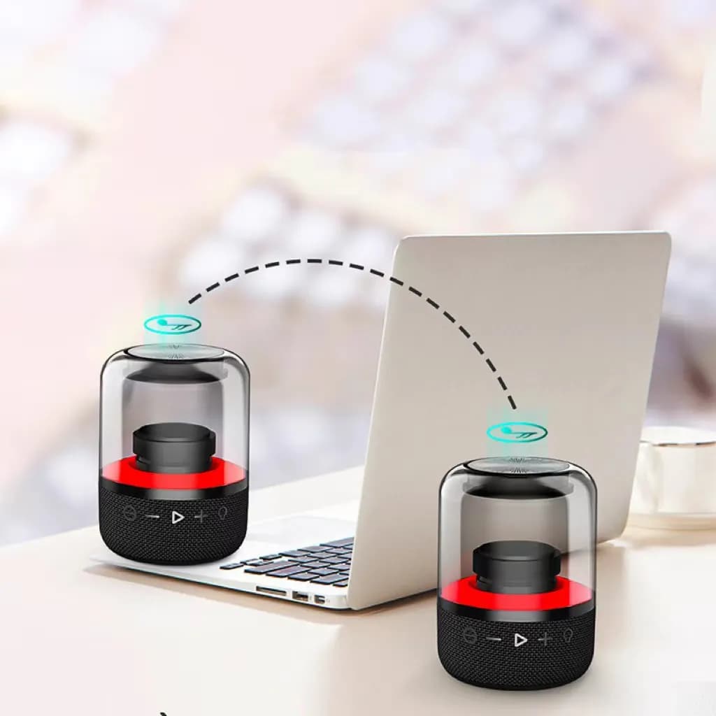 New Z5 Mini Bluetooth Speaker Waterproof Subwoofer LED Light Black