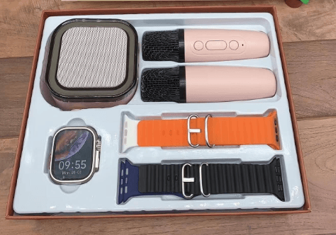 TechPulse S200 Smartwatch 4‑in‑1 with Bluetooth Speaker – Multi‑Function, Bluetooth Audio, Black