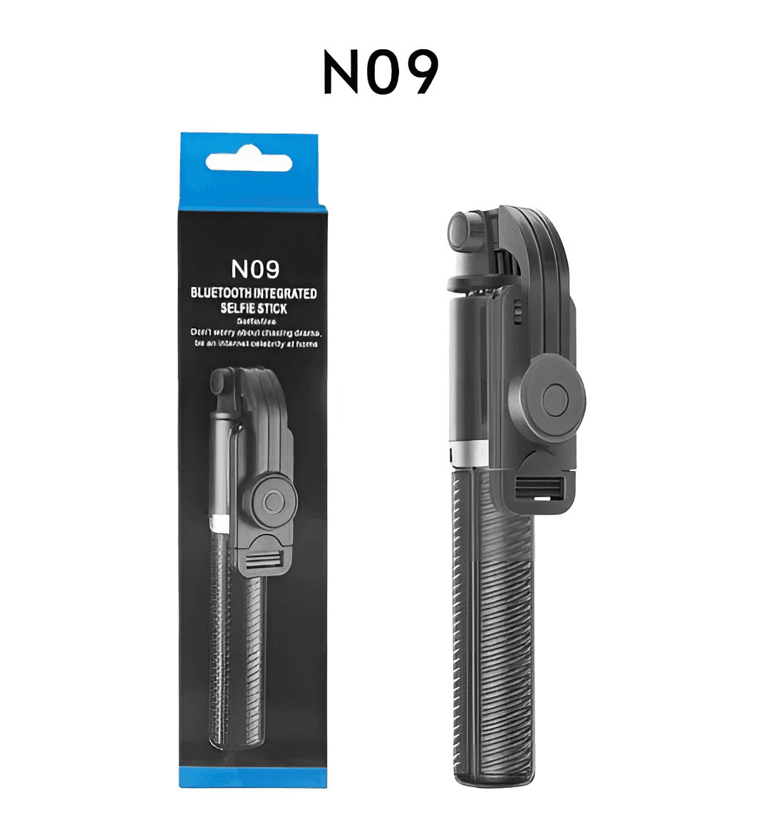 N09 Wireless Bluetooth Selfie Stick Tripod with Remote, Rear‑View Mirror & Fill Light – 7.9‑36″ Extendable, 360° Rotating Phone Holder, 270° Adjustable Head – Perfect for TikTok, Vlogging & Travel