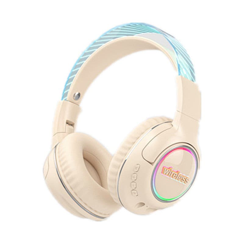 REGRSI RE‑NY058 Over‑Ear Foldable Wireless Headphones – Hi‑Fi Sound, Bluetooth, Built‑In Mic, LED Logo, Noise‑Isolation – Portable Gaming & Music Use