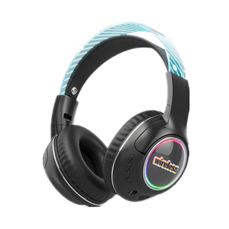 REGRSI RE‑NY058 Over‑Ear Foldable Wireless Headphones – Hi‑Fi Sound, Bluetooth, Built‑In Mic, LED Logo, Noise‑Isolation – Portable Gaming & Music Use