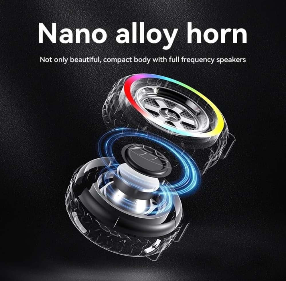 SoundWave SB-100 Portable Bluetooth Boombox 10‑30W 4.1‑Channel RGB LED Waterproof Speaker – Multicolor