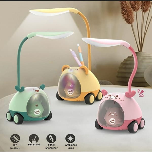 Battery‑Powered LED Plastic Wheel Night Lamp – Multicolor, Portable & Polished Finish for Kids’ Rooms & Home Décor