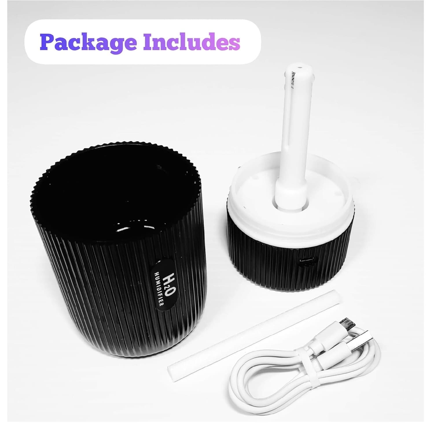 AquaJoy 220ML Car Home USB Humidifier – Fine Mist 30‑45 ml/h – White (68×68×115 mm)