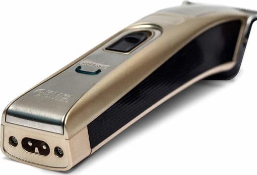 Kemei KM-5017 Hair Clipper – Titanium‑Coated Stainless Steel Blades, 40‑Min Cordless Use, LED Charging Indicator, Adjustable 0.2‑1.9 mm Cutting Length – Black