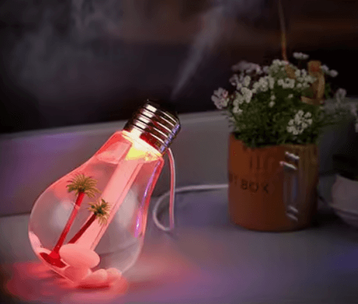 AquaGlow BH-200 Bulb Humidifier Ultra-Quiet Cool Mist White