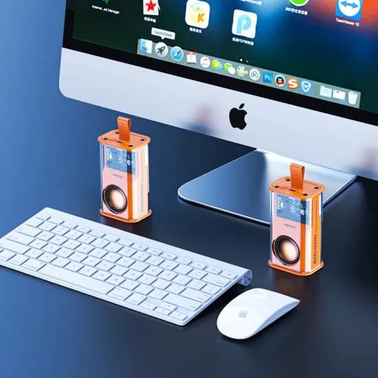 RECCI RSK‑W30 Mars Series Wireless Speaker HiFi Sound Transparent Design with RGB Light Effect