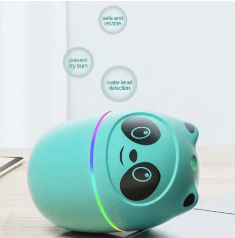 Cute Cartoon Panda Mini Air Humidifier – 30 ml/h Cool Nano Mist, USB‑Powered, Easy‑Clean, White