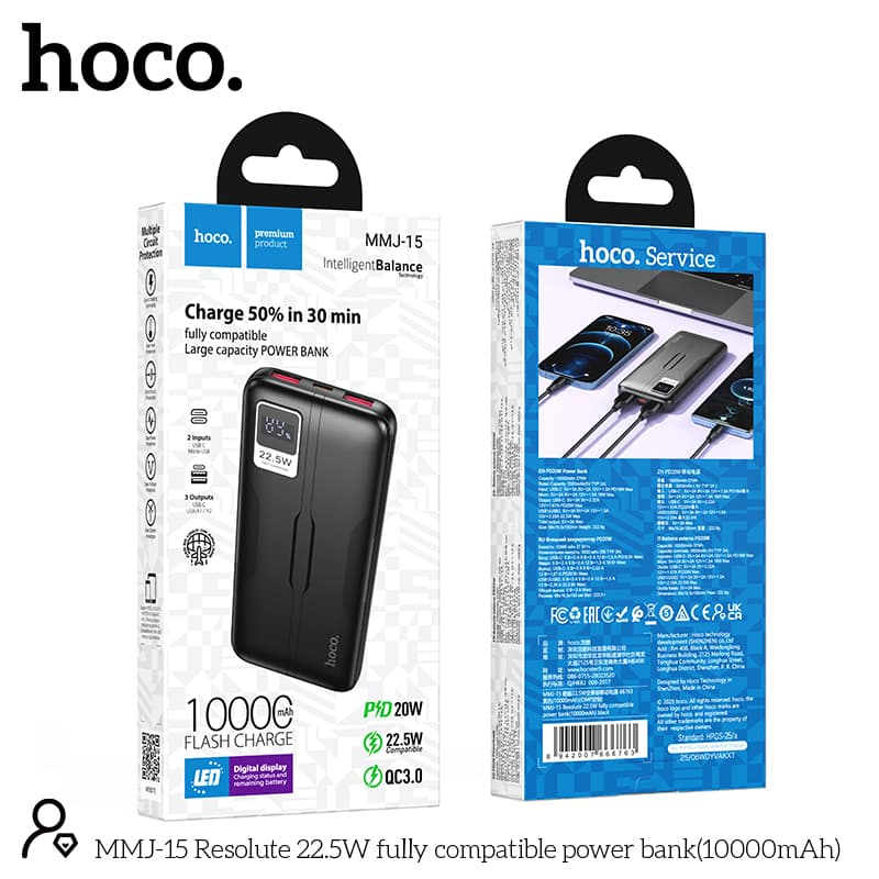 Hoco MMJ15 Resolute 10000mAh Power Bank - product image 5
