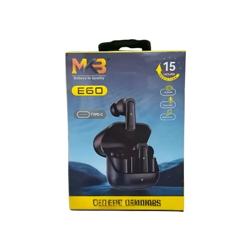 MKB E60 True Wireless Earbuds - Bluetooth 5.3, 15H Playtime, USB-C