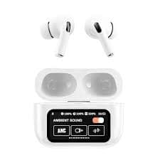 A9 Pro ANC Touch Screen Earbuds - Up to 30 Hours Total Playtime, Display Case