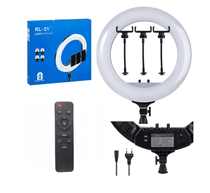 RL 21 Inch LED Soft Ring Light with Tripod Stand - 4800LM, 2700K-6500K