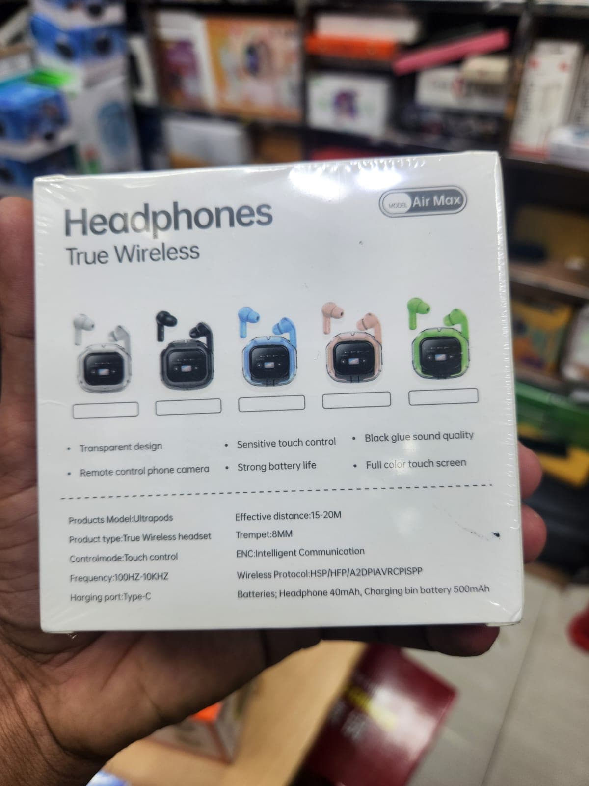 Touch Screen Wireless Earbuds - ANC and ENC, Bluetooth 5.3, IPX5