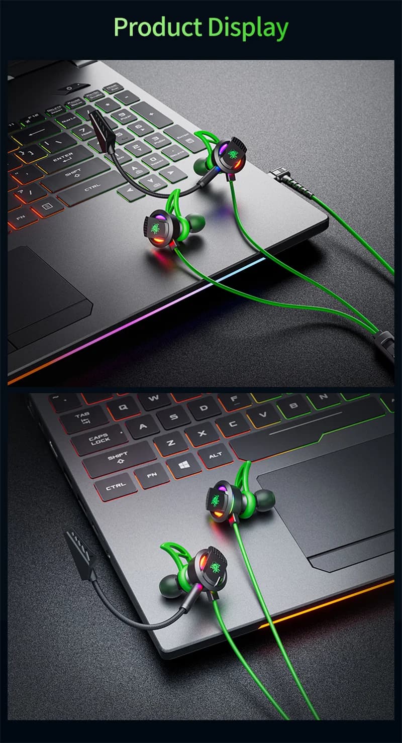 Plextone RX3 Plus Gaming Earbuds - Low Latency, Type-C Wired, RGB