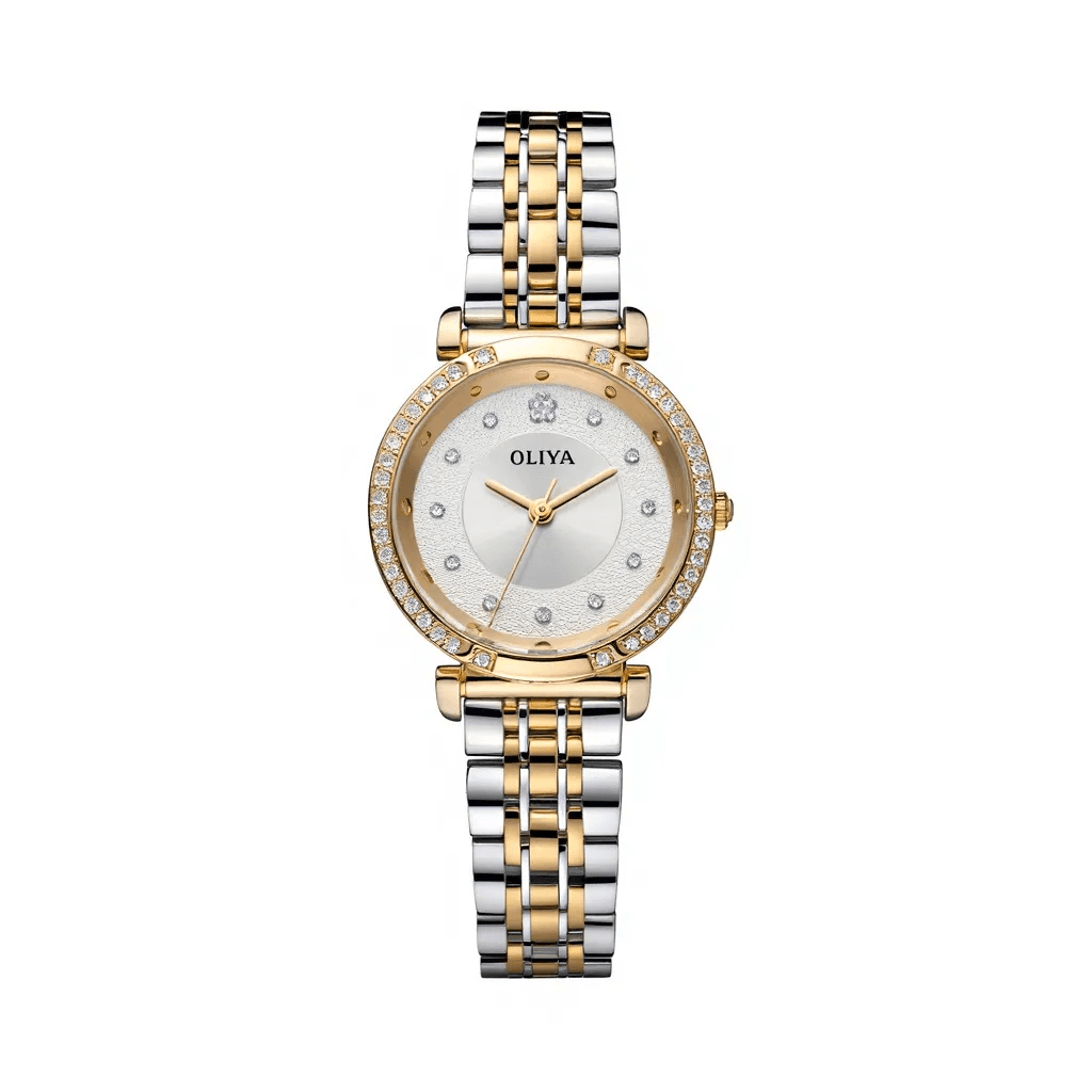 OLIYA Elegant two-tone wristwatch (silver and gold)