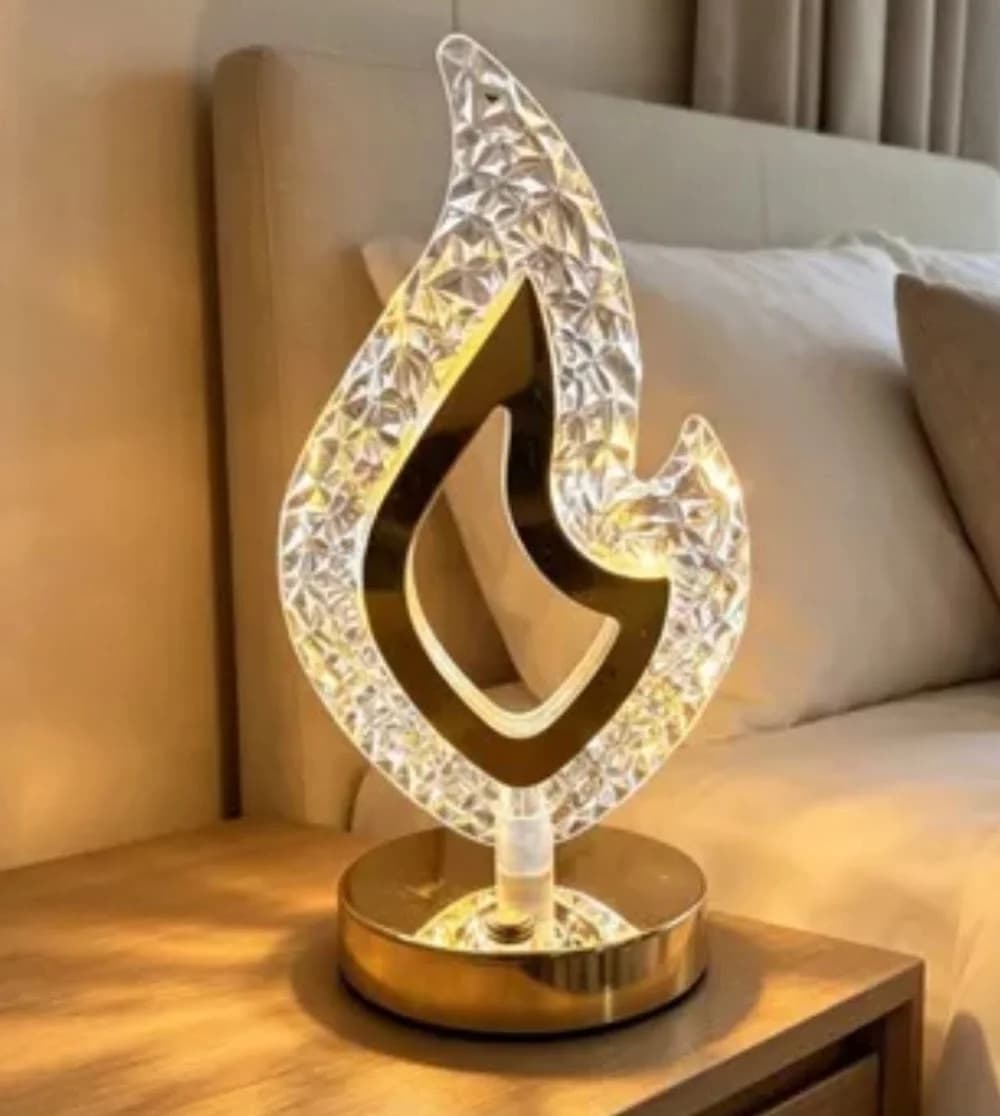 flame-shaped crystal table lamp - Lamp | Sync & Switch
