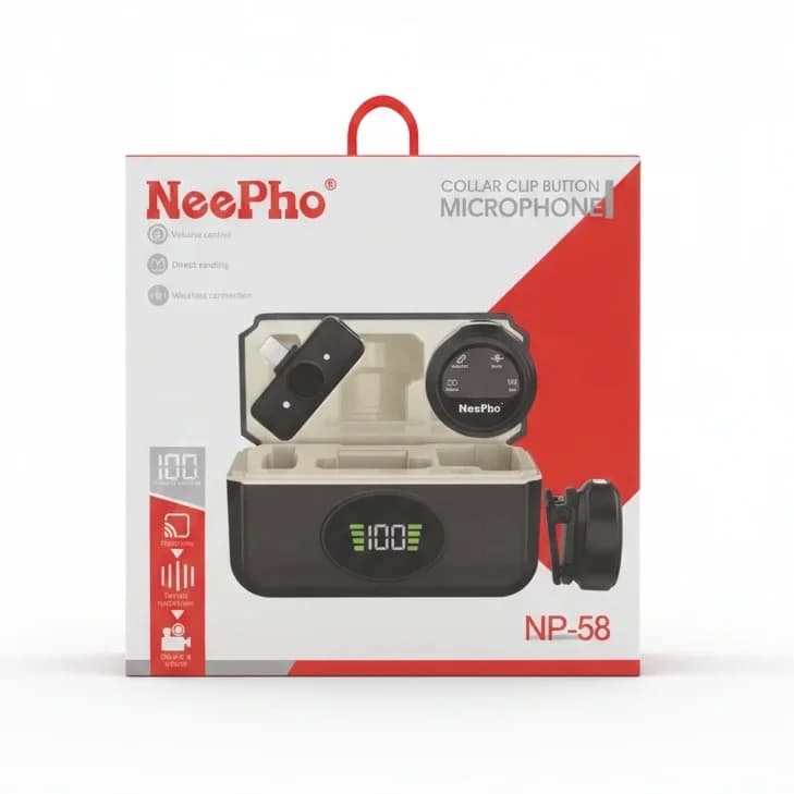 NeePho NP-58 2.4GHz Wireless Lavalier Microphone