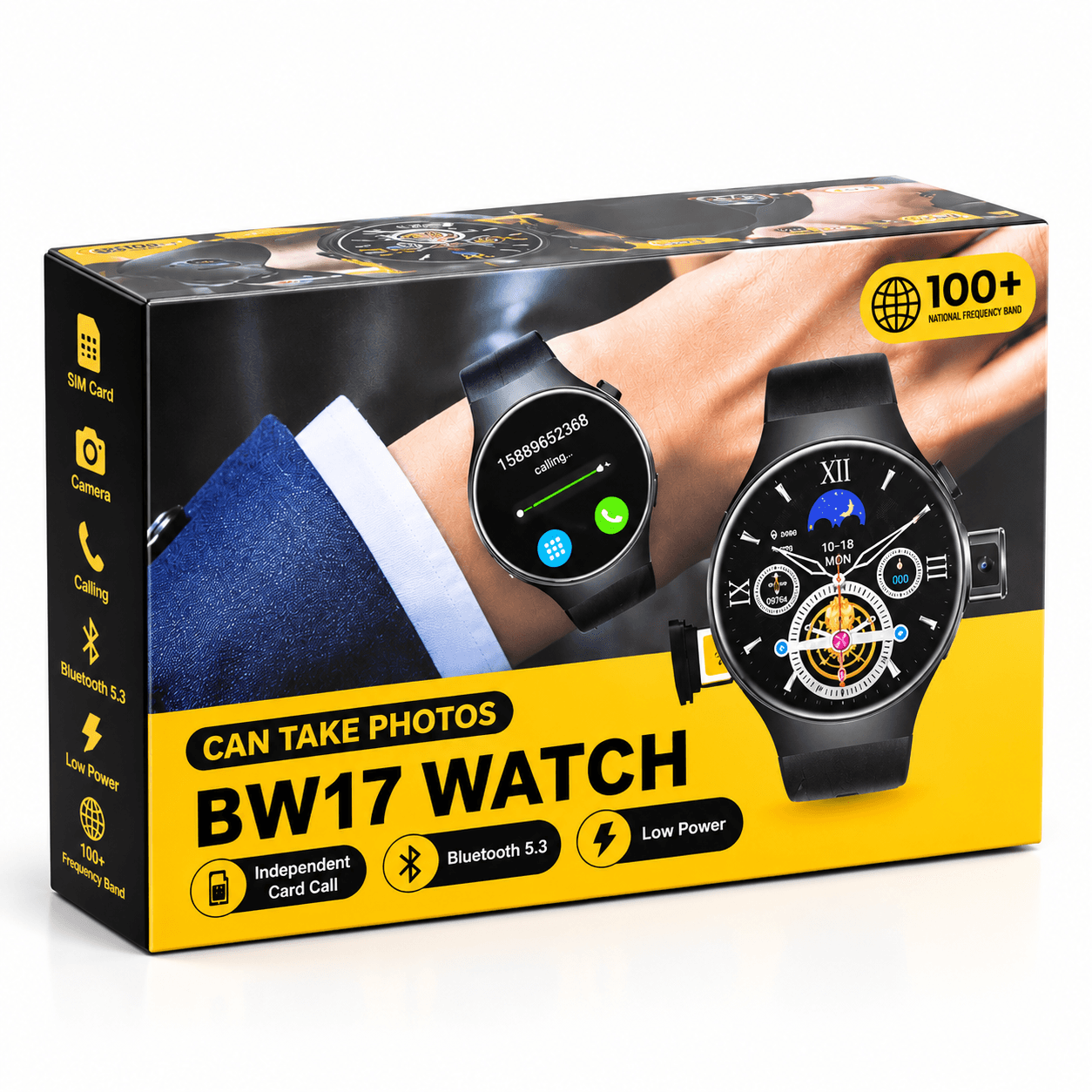 BW17 Smart Watch with Built-in Camera & SIM Card Support (Round Dial) - Smart Watch | Sync & Switch